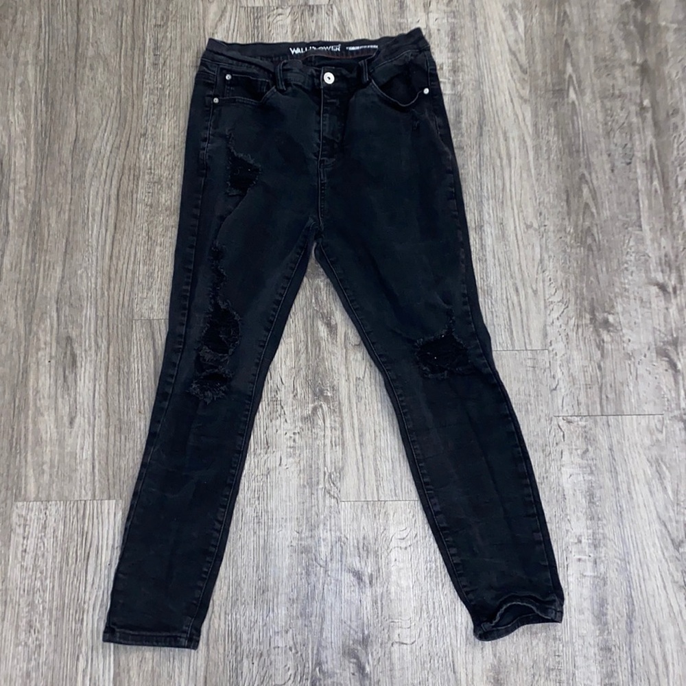 Black rip jeans size 11